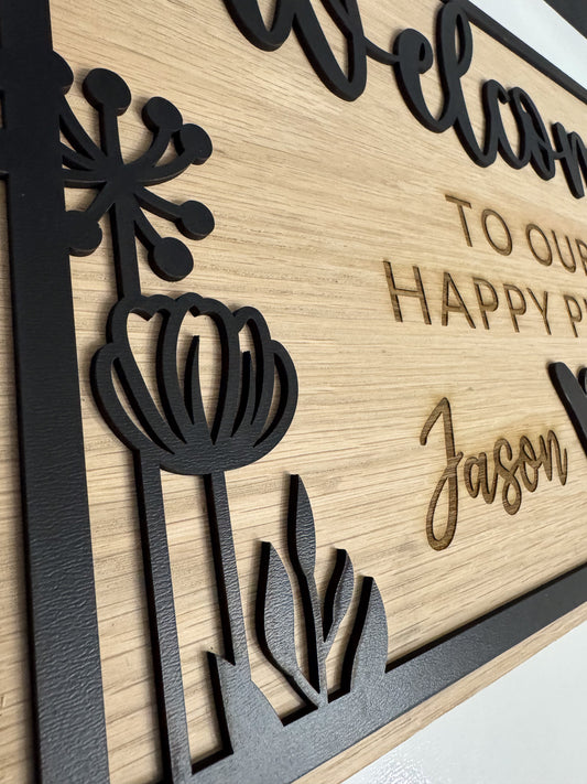 Welcome To Our Happy Place sign