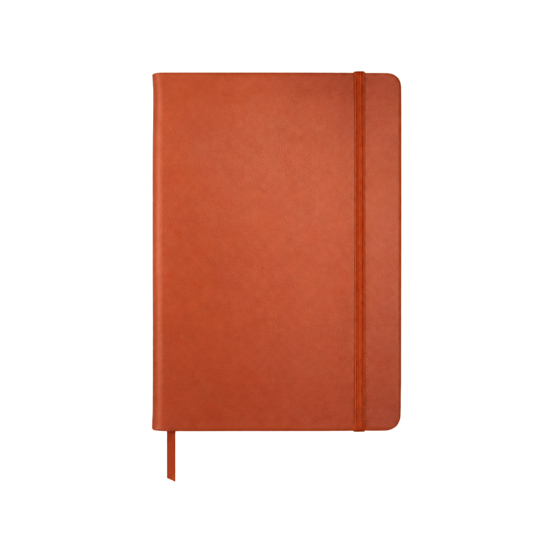 Faux leather notebook - Cognac