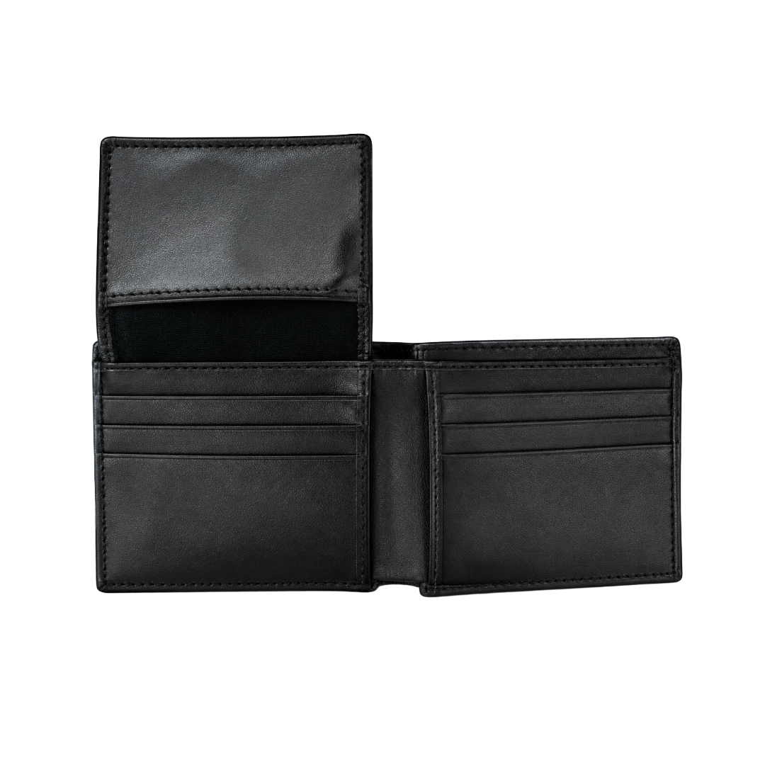Men's leather wallet - black