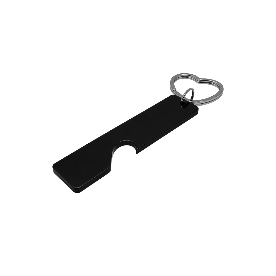 Black & White Heart Acrylic Keyring Set