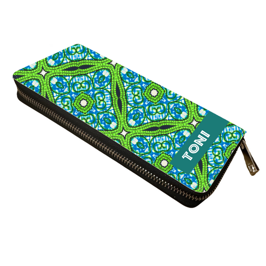 Personalised Ladies Wallet- Ethnic print 2