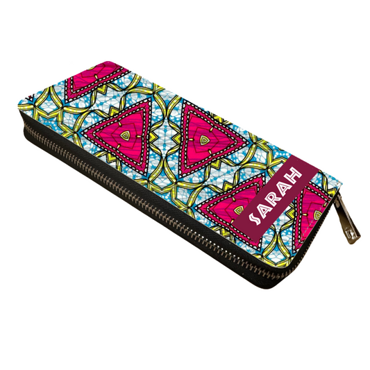 Personalised Ladies Wallet- Ethnic print 1