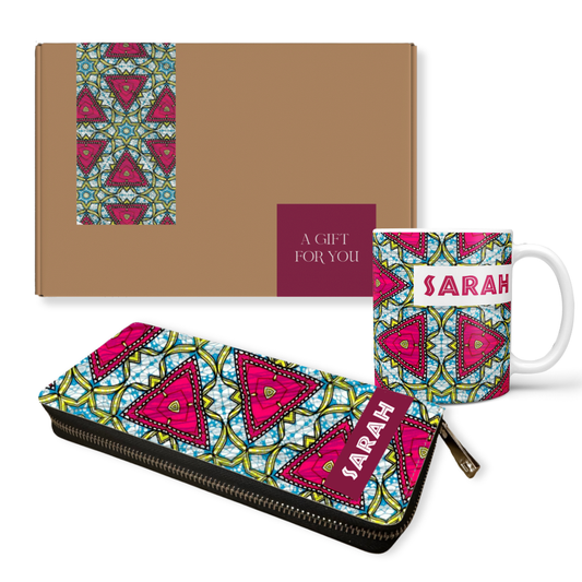 Wallet and Mug gift set - Ethnic print 1