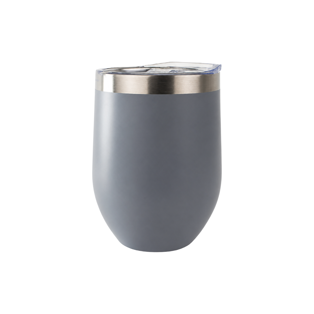 Thermal tumbler with lid - grey