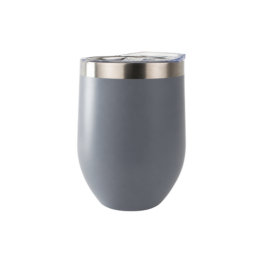 Thermal tumbler with lid - grey