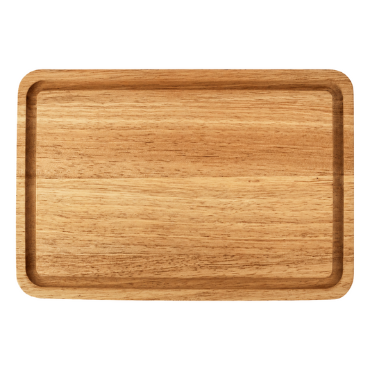 Personalizable rectangular wooden serving board