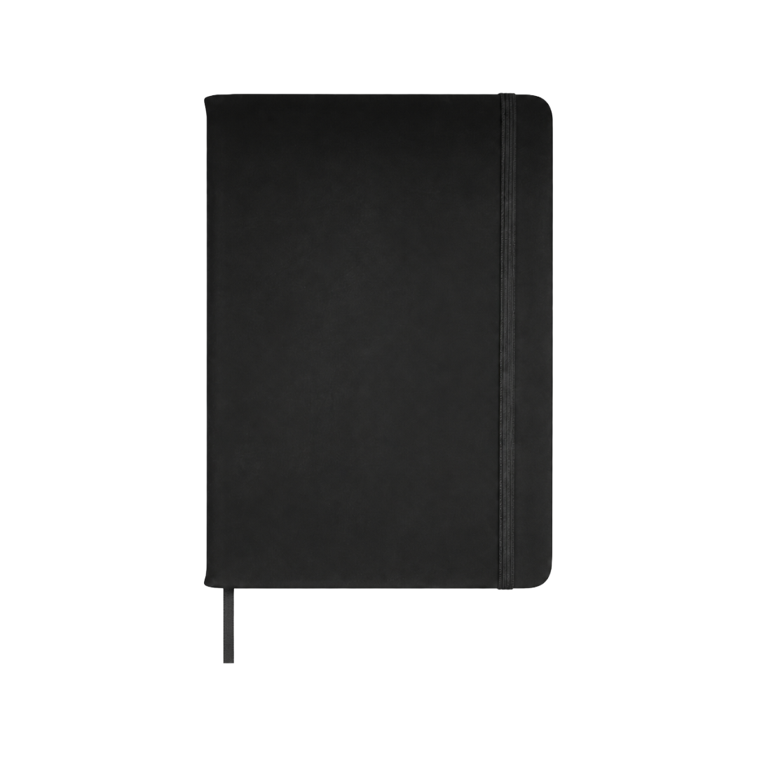 Faux leather notebook - black