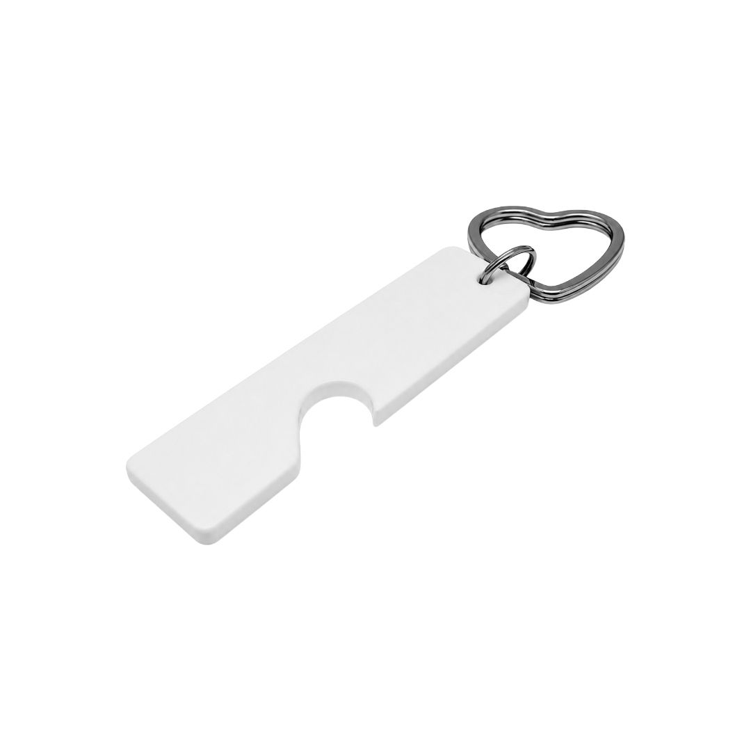 Black & White Heart Acrylic Keyring Set