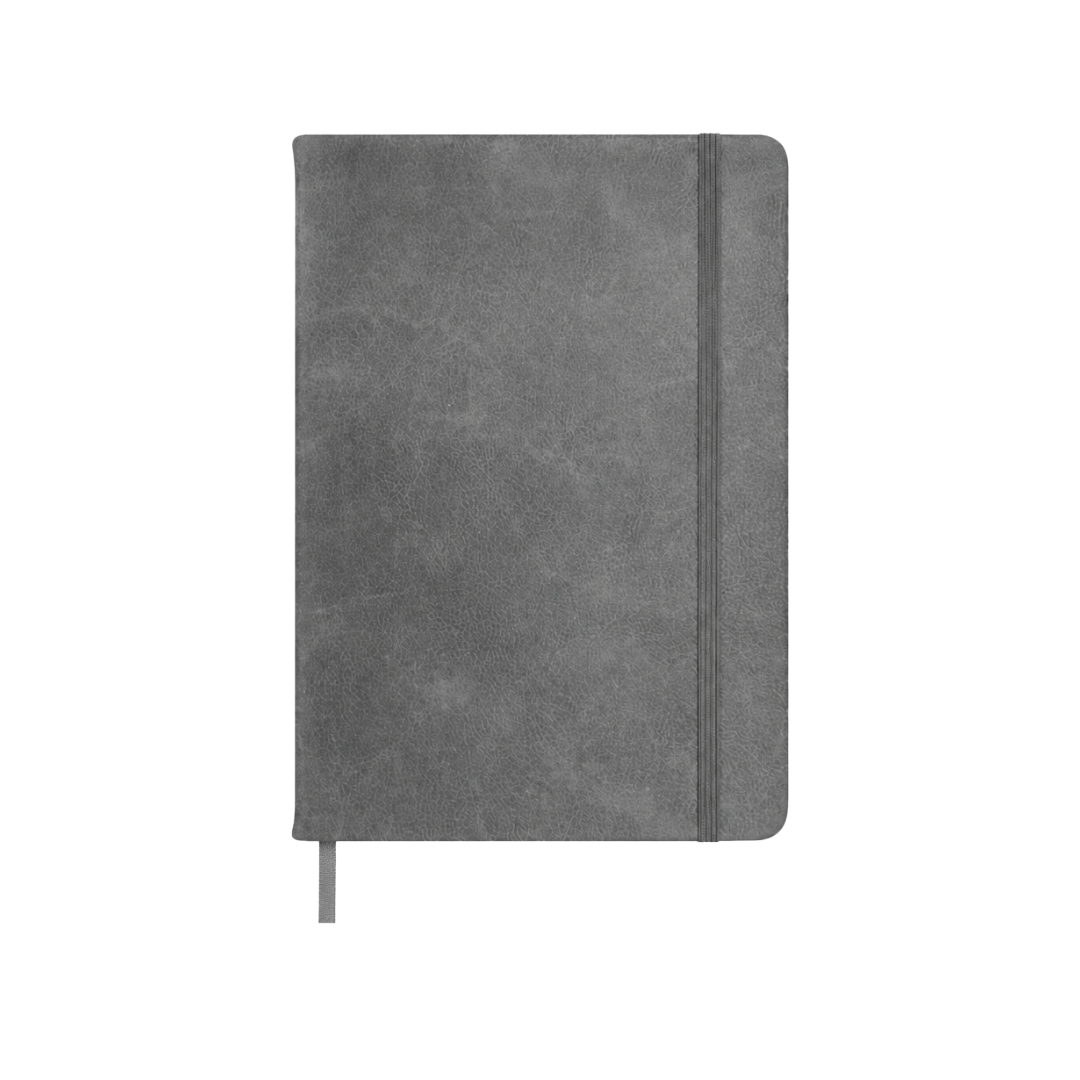 Faux leather notebook - grey