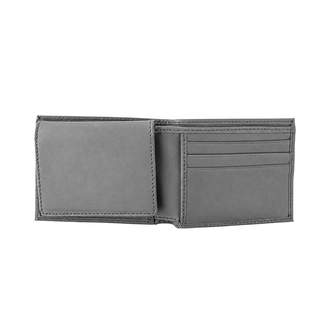 Men's leather wallet - grey