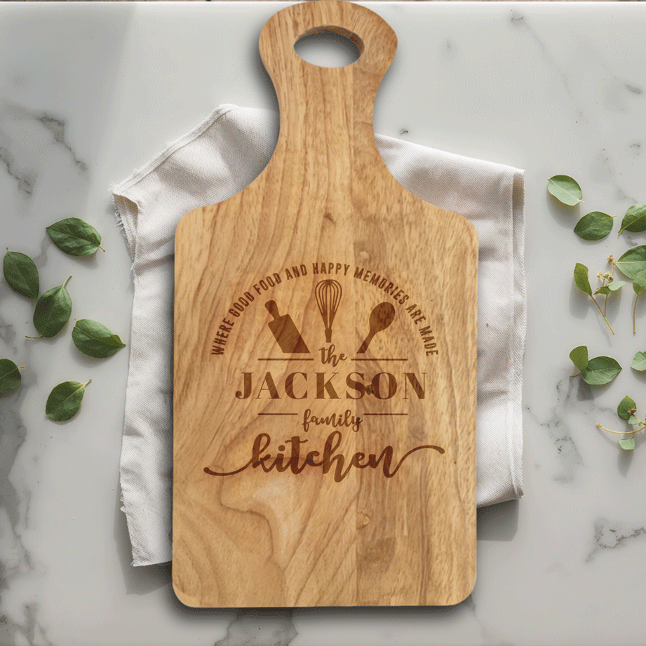 Good Food & Happy Memories cutting board