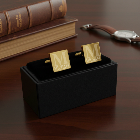 Square cufflinks - Gold